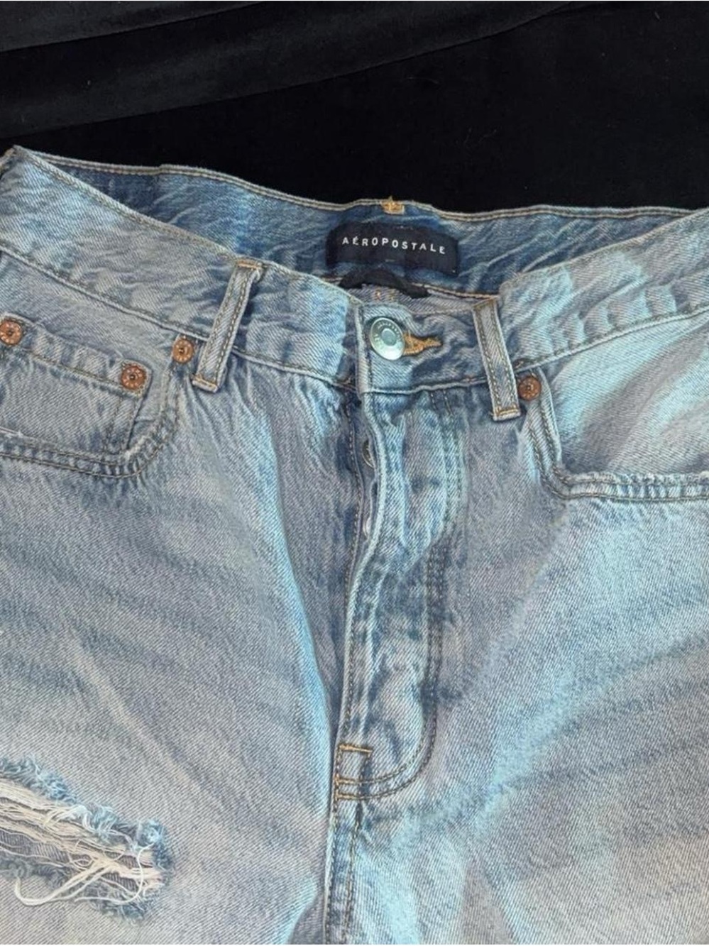 Light Blue Ripped Men’s Jeans - Picture 2 of 5